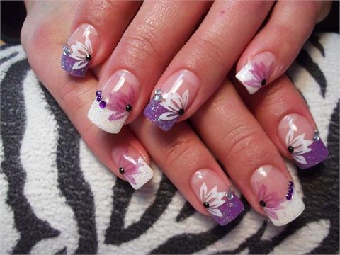 floral nails art design