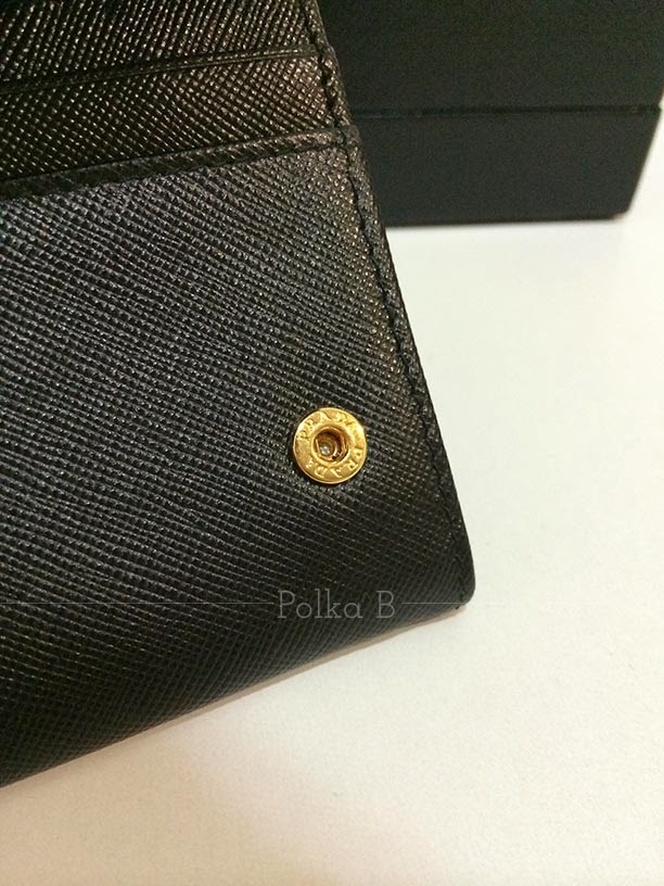Prada Saffiano Leather Wallet (1M1132) Black | Polka B - Authentic ...