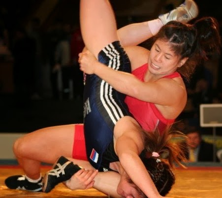 Sexy asian lesbian wrestling