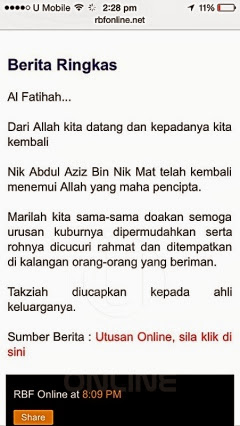 Berita Palsu Nik Aziz Meninggal Dunia 21 Januari 2015 item-thumbnail