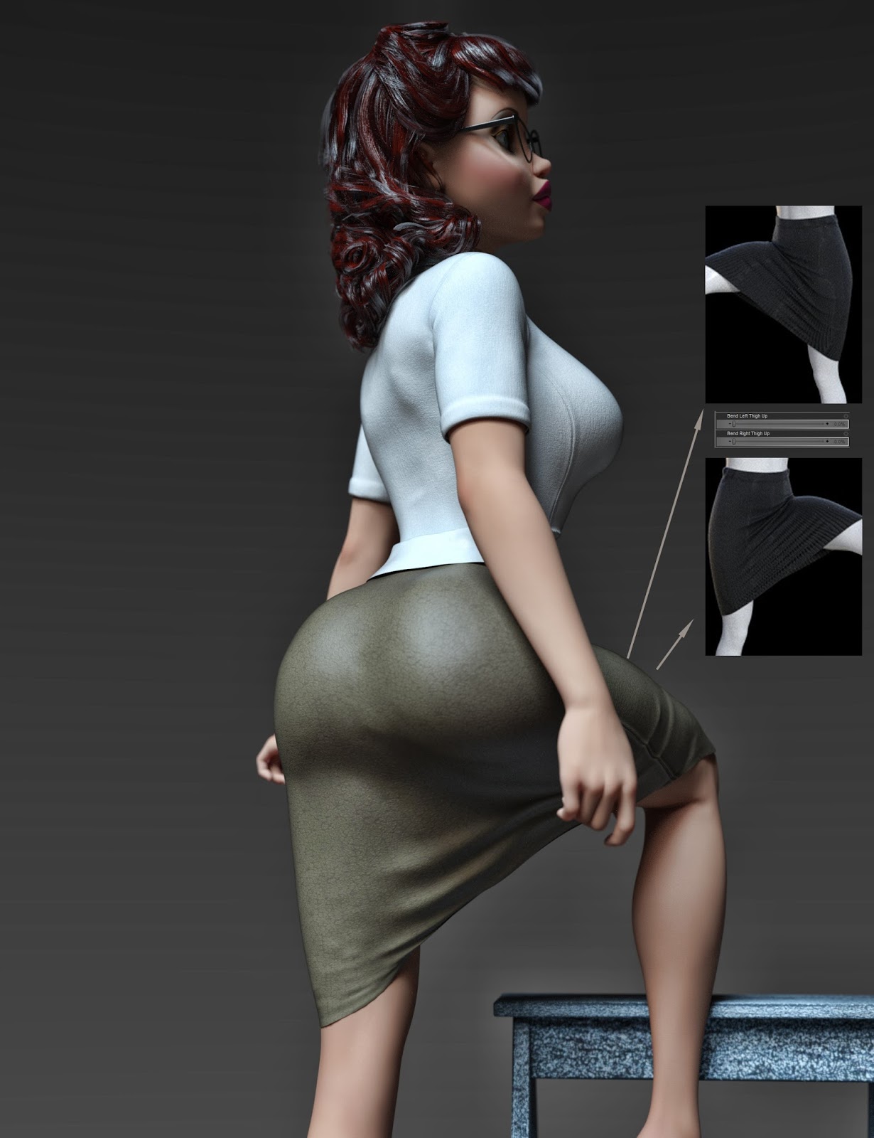 3d animation big butt