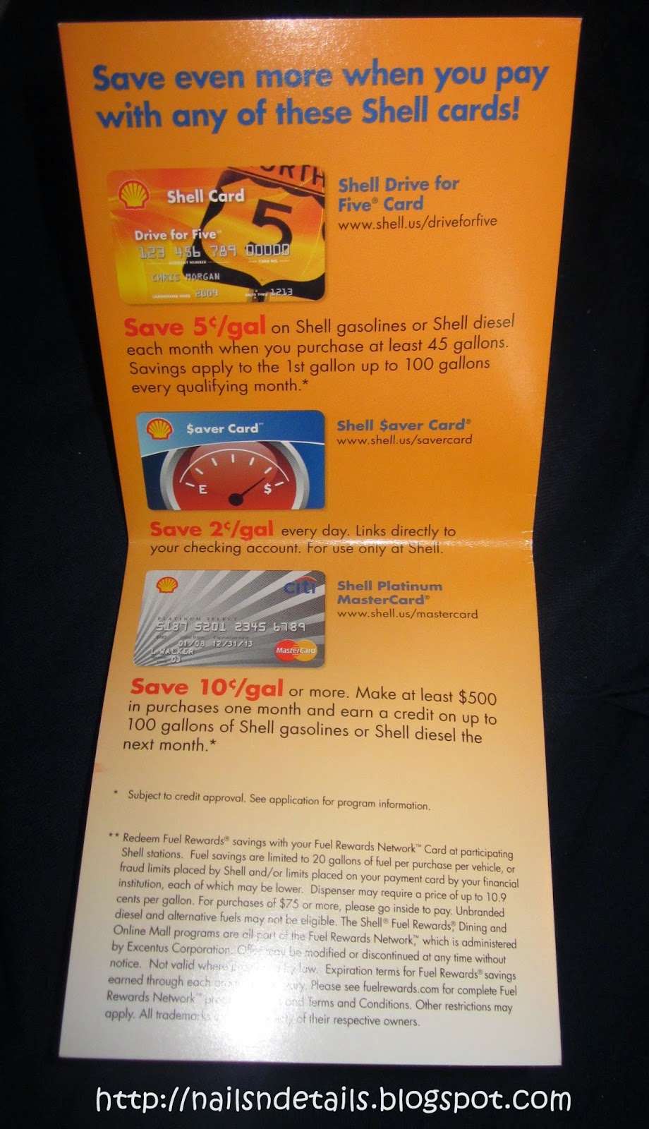 Nails.N.Details Shell Fuel Rewards Network Card