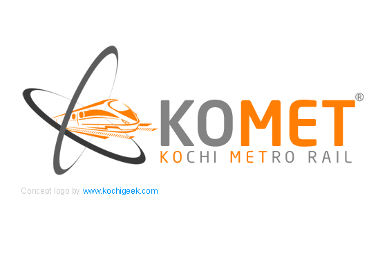 Kochi metro rail concept logo - Komet