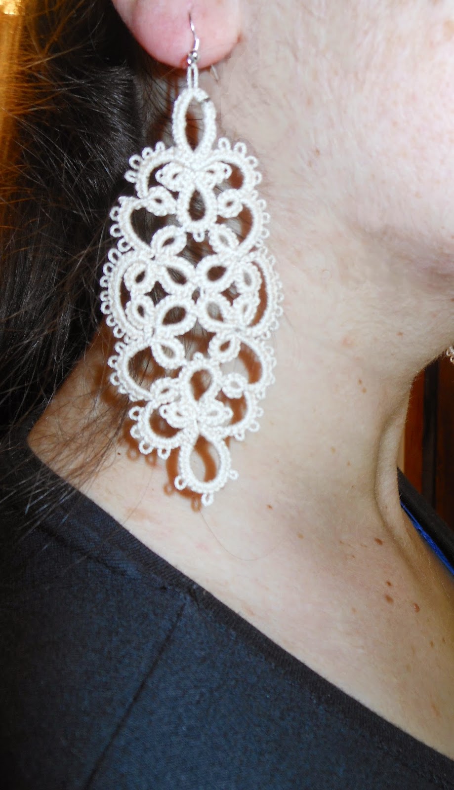 crochet & tatting wonderland Tatting earrings!