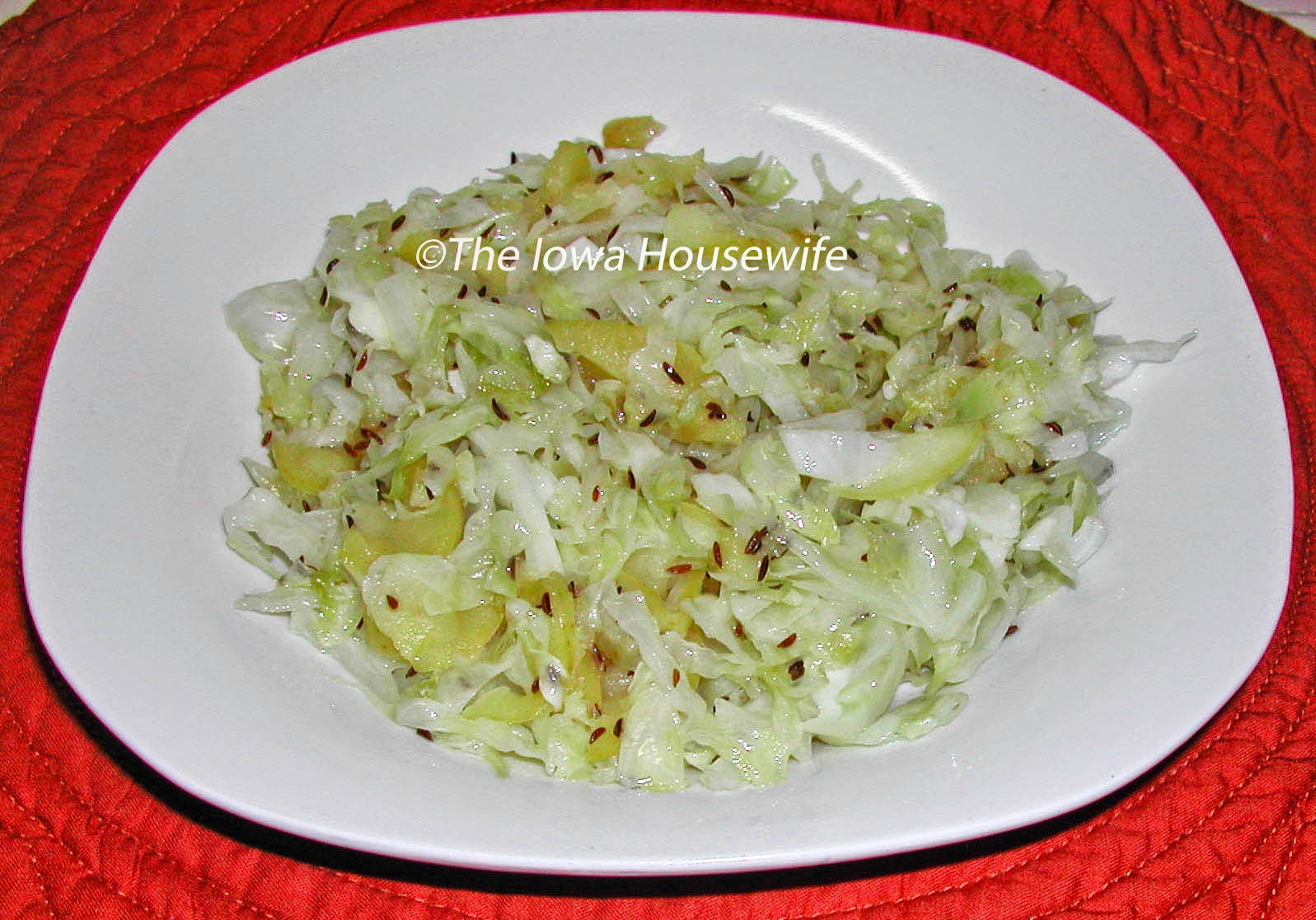 The Iowa Housewife Sauteed Cabbage and Apples