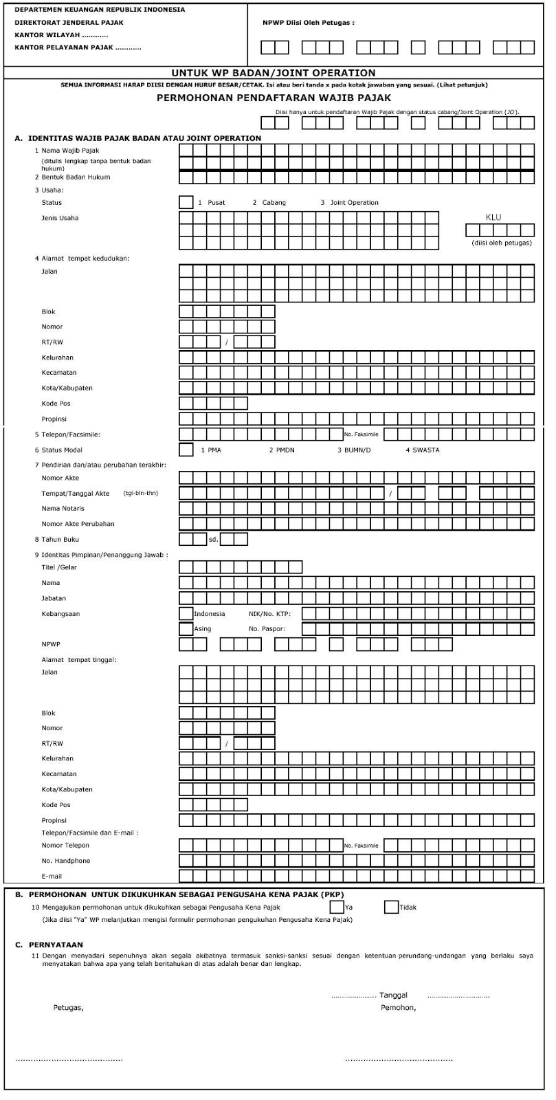 Formulir Pindah Alamat Npwp IMAGESEE