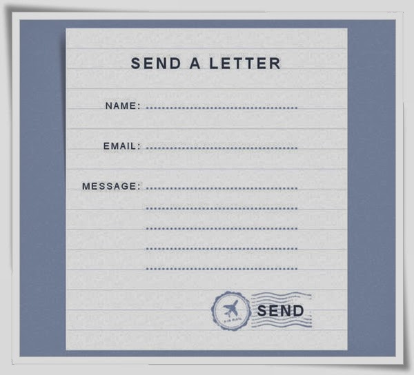 A Handwritten Letter Contact Form A Handwritten Letter Contact Form