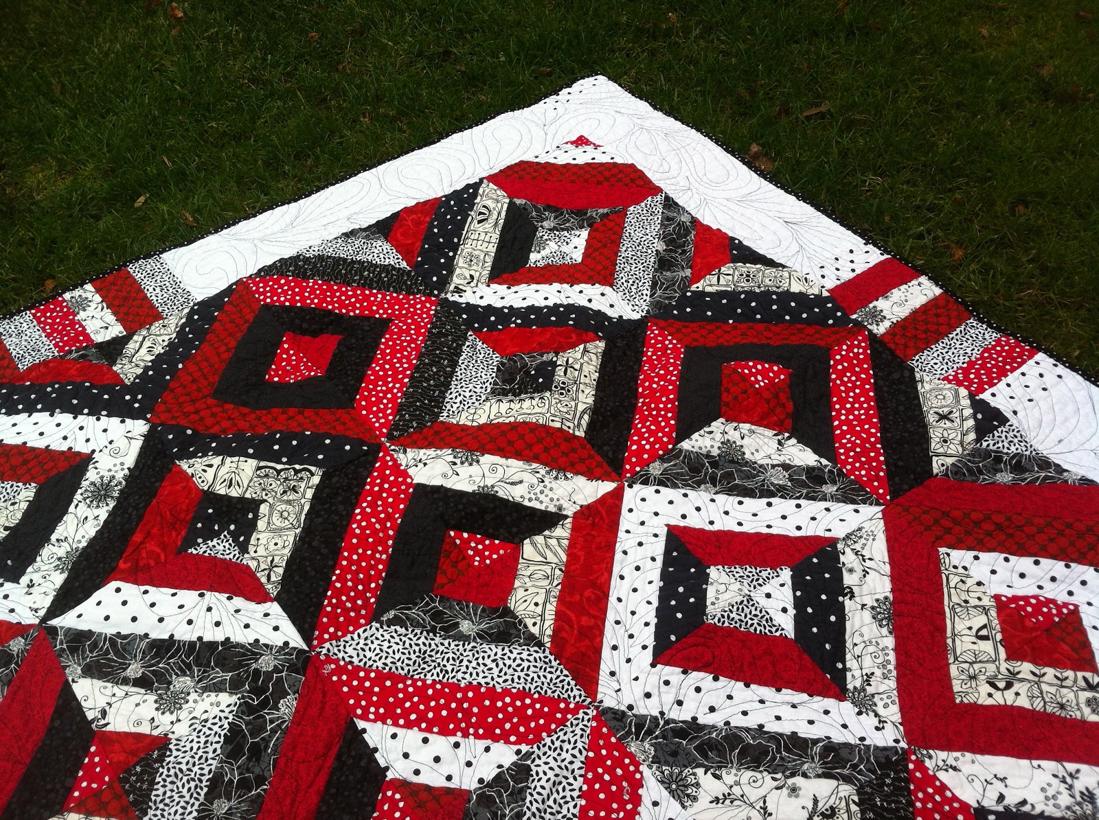 A Moment of Whimsy Strip pieced quilt