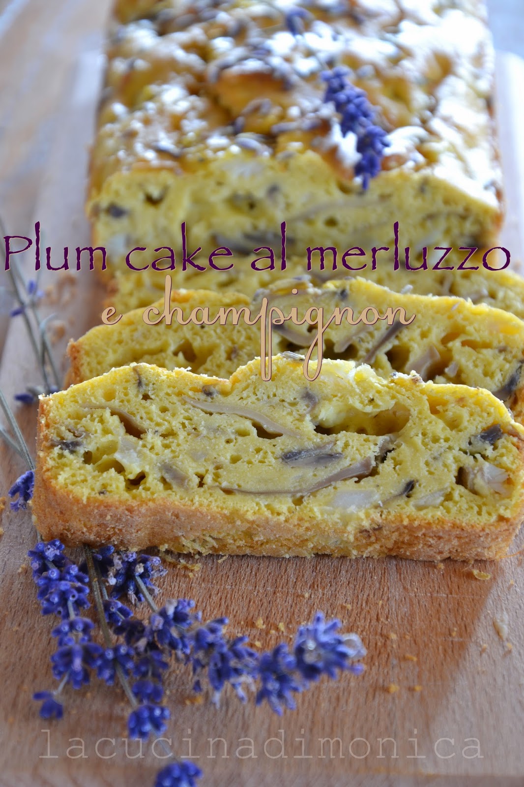 Plum cake al merluzzo e champignon