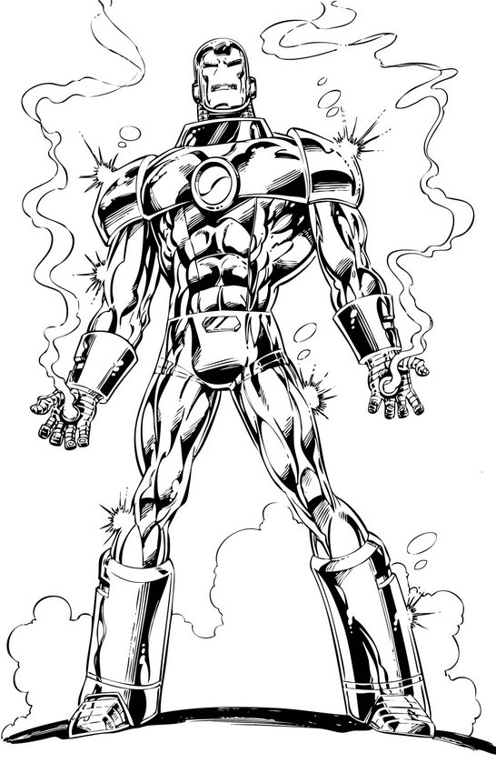 Iron Man The Avengers - Best Coloring pages | Minister Coloring