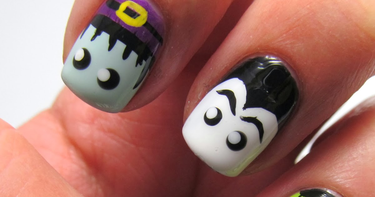 Handtastic Intentions Nail Art Halloween Monster Nails