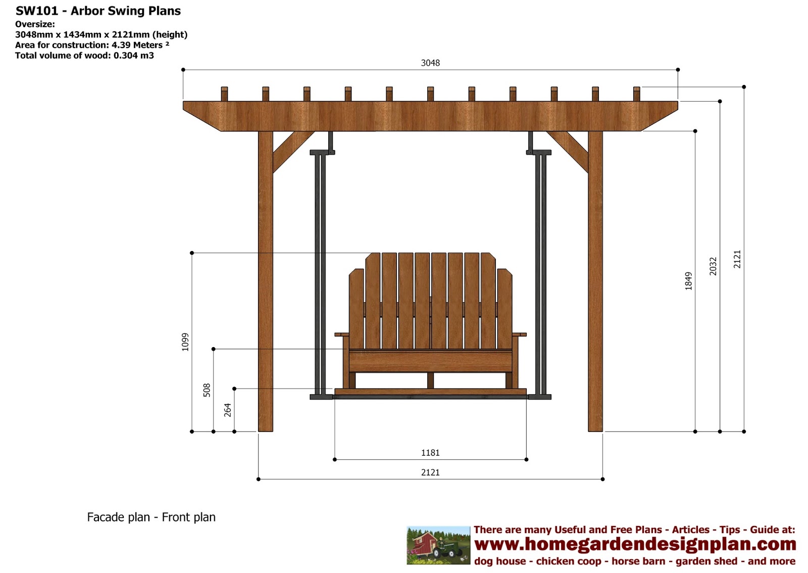 SW101+-+Arbor+Swing+Plans+Construction+-+Garden+Swing+Plans+-+Arbor 