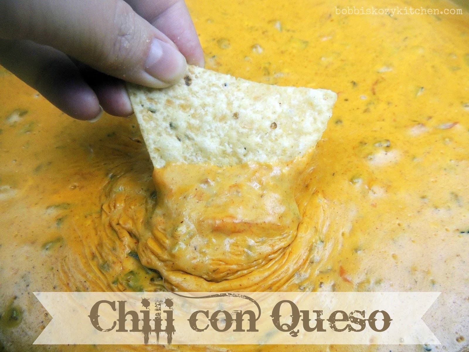 Chili con Queso SuperBowlBites Bobbi's Kozy Kitchen