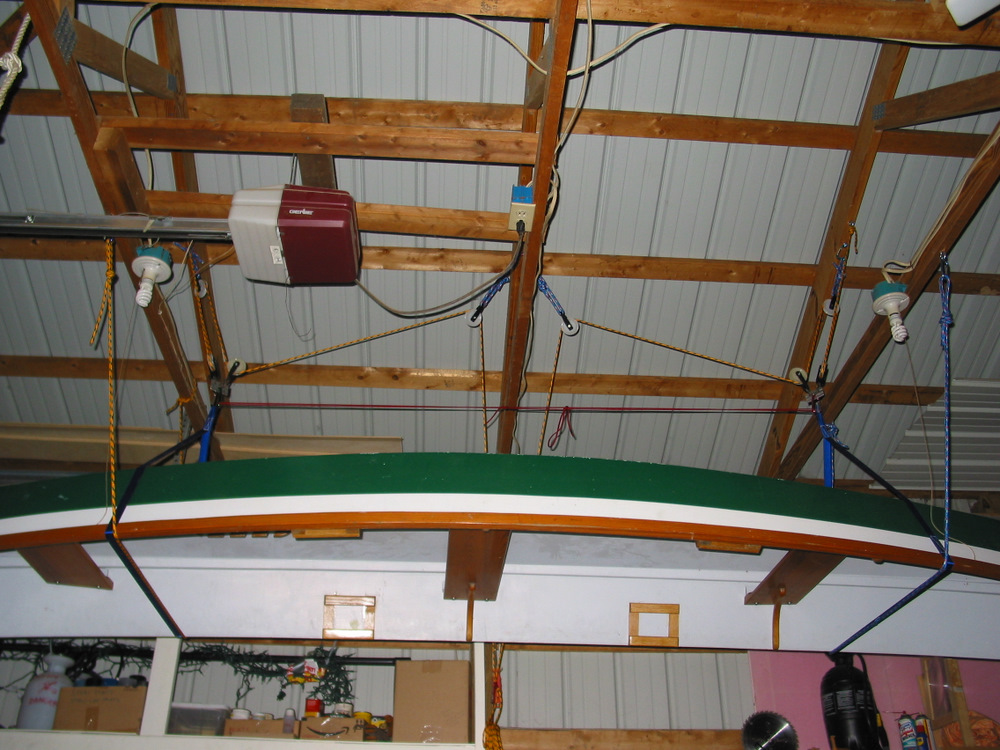 Dave's Notes and Ideas Boat Pulley Hoist System in Garage