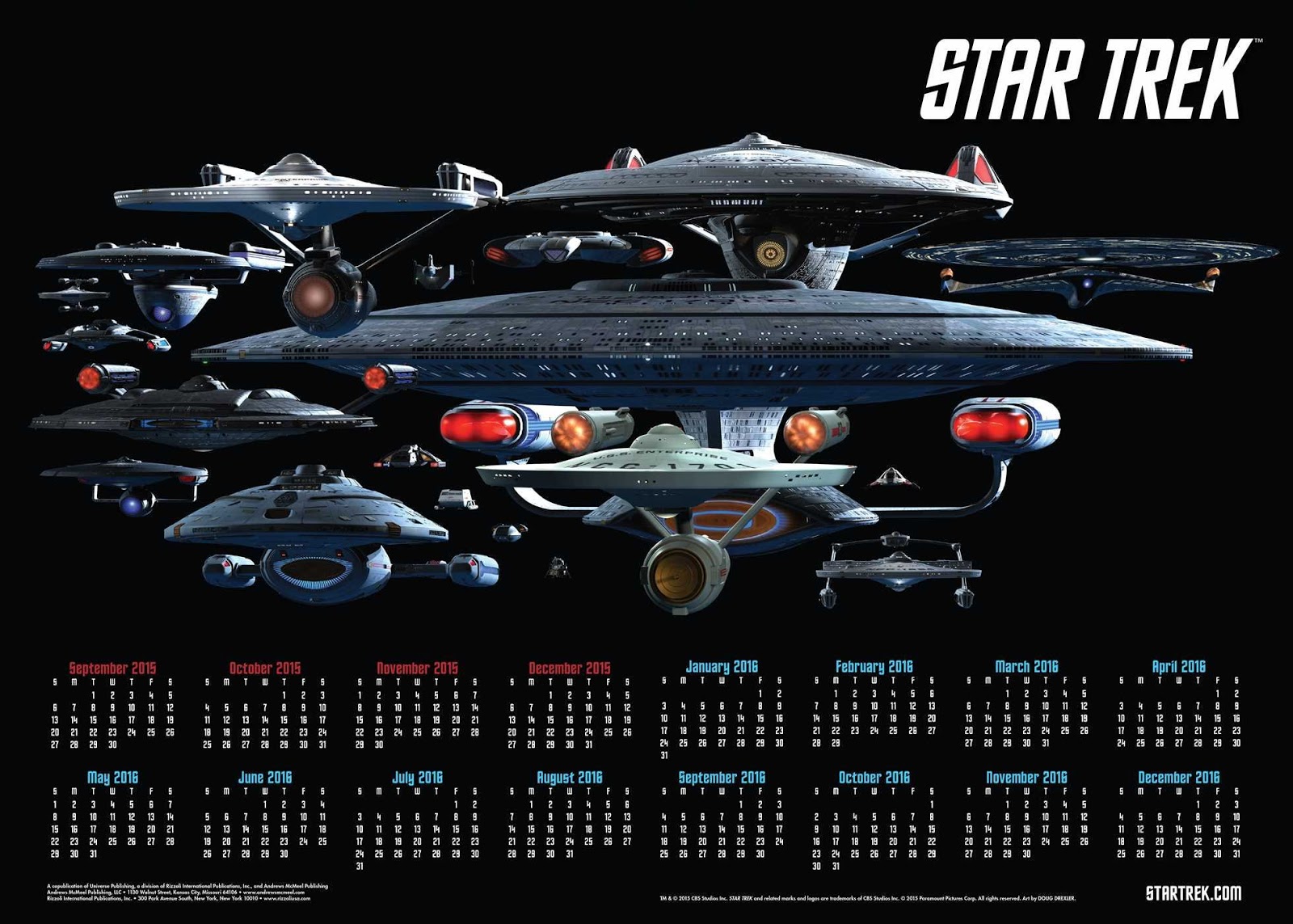 The Trek Collective 2016 Star Trek calendar range revealed!