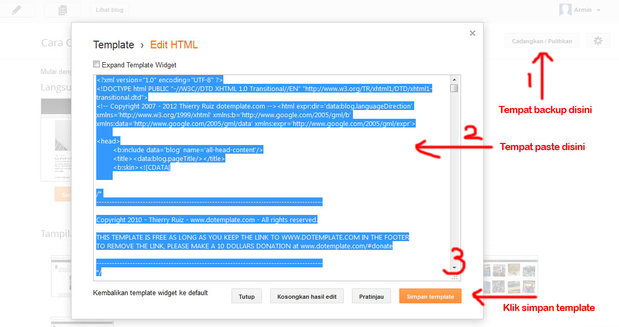 Buat Template Blogger Sendiri