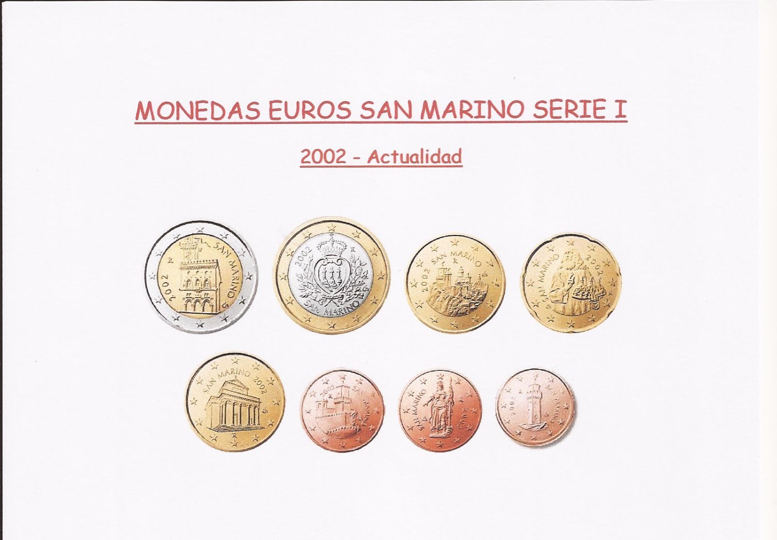 MONEDAS DE SAN MARINO