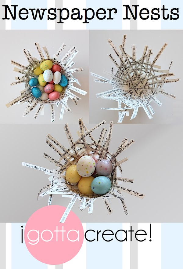 Make functional nests from strips of newspaper or magazines. | Paper #Nest Tutorial at I Gotta Create! Make functional nests from strips of newspaper or magazines. | Paper #Nest Tutorial at I Gotta Create!