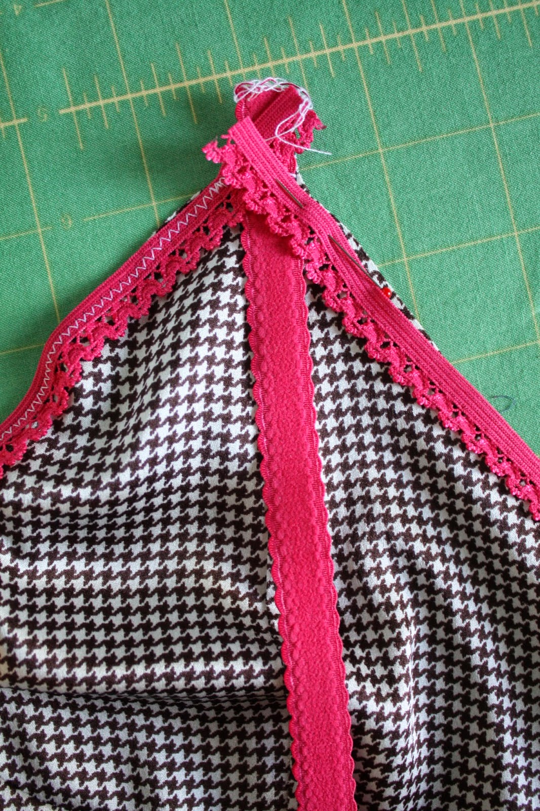 Nicole at Home Tutorial sewing picot elastic on underwear and camisoles