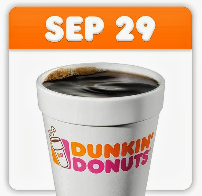 News Dunkin' Donuts National Coffee Day Deals Brand Eating