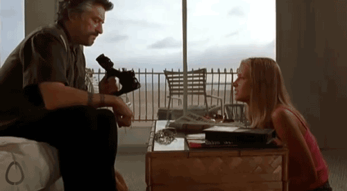 Bridget Fonda and Robert De Niro do Bong Hits in Jackie Brown