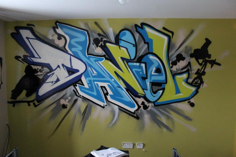 . Graffiti Bedroom Wallpaper