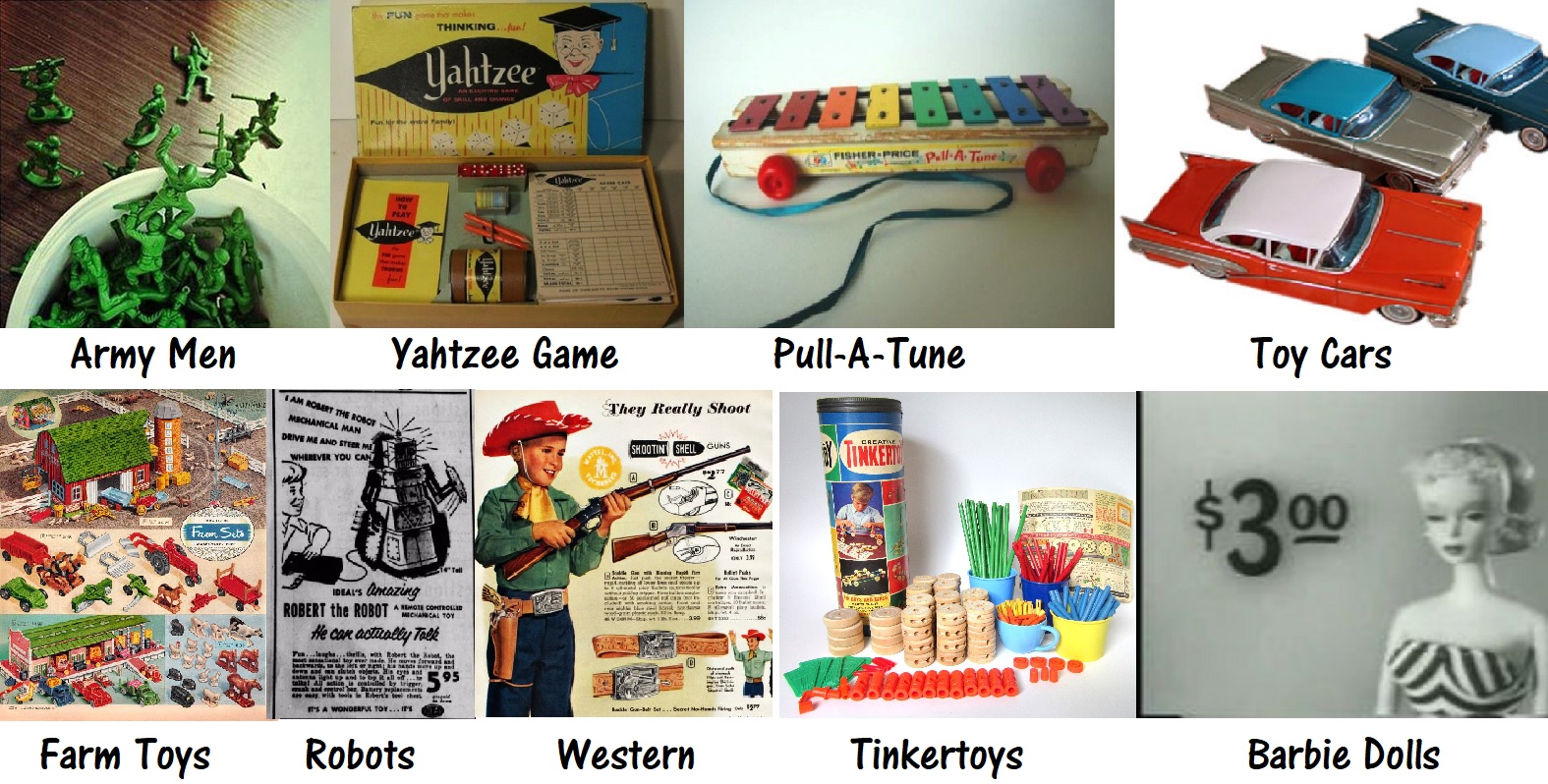 A very few of the toys from the 1950s ~