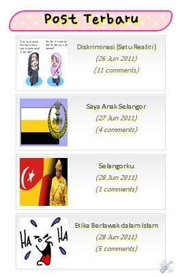 Tutorial, Tutorial Blog, Tutorial Post Terbaru, Post Terbaru, Recent Post, Cara nak Letak Post Terbaru