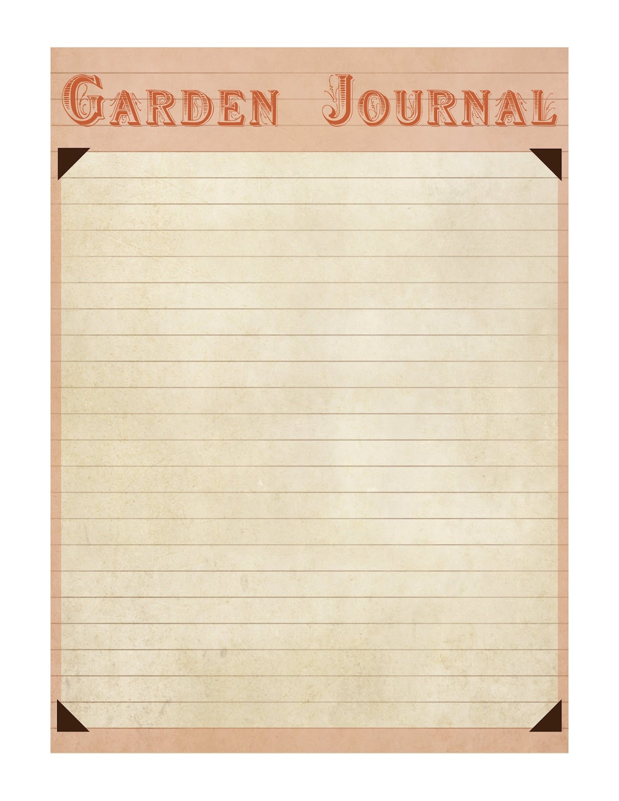 garden journal template