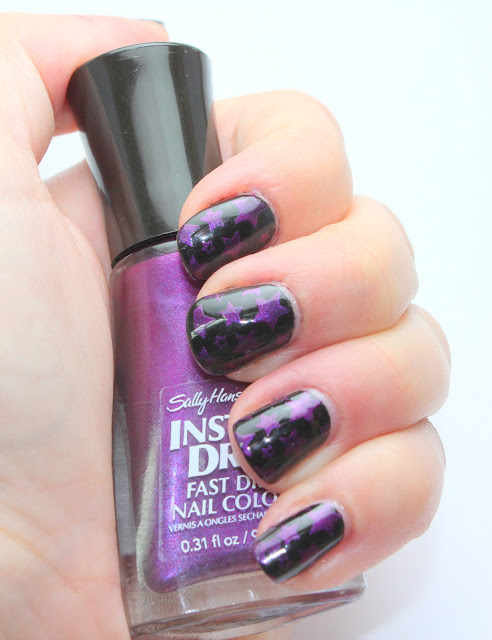 Sally Hansen Insta Dry Pronto Purple stamp mani