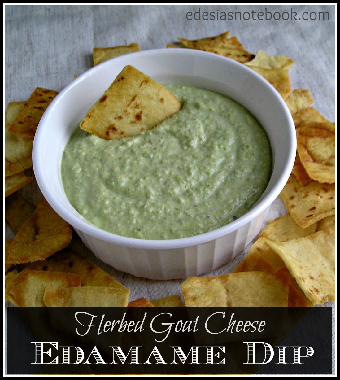 Eating The Alphabet Herbed Goat Cheese Edamame Dip Edesia's Notebook