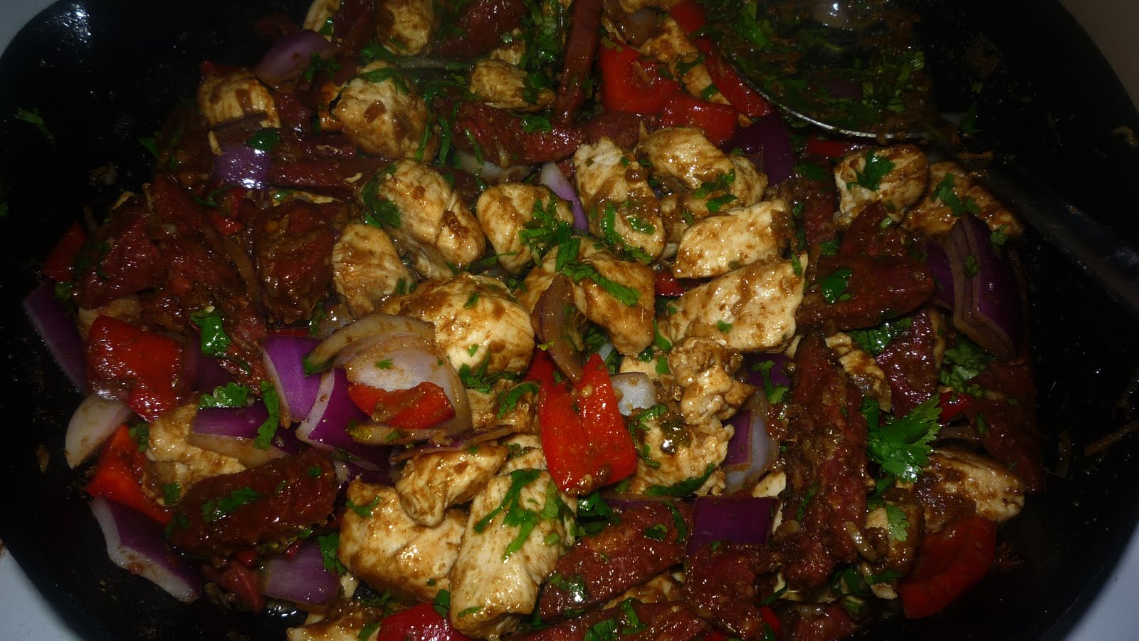 Tastes For Everyday Life Spanish Chicken and Chorizo Pie...