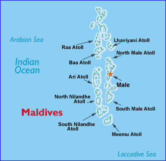 Maldives  on Maldives Map