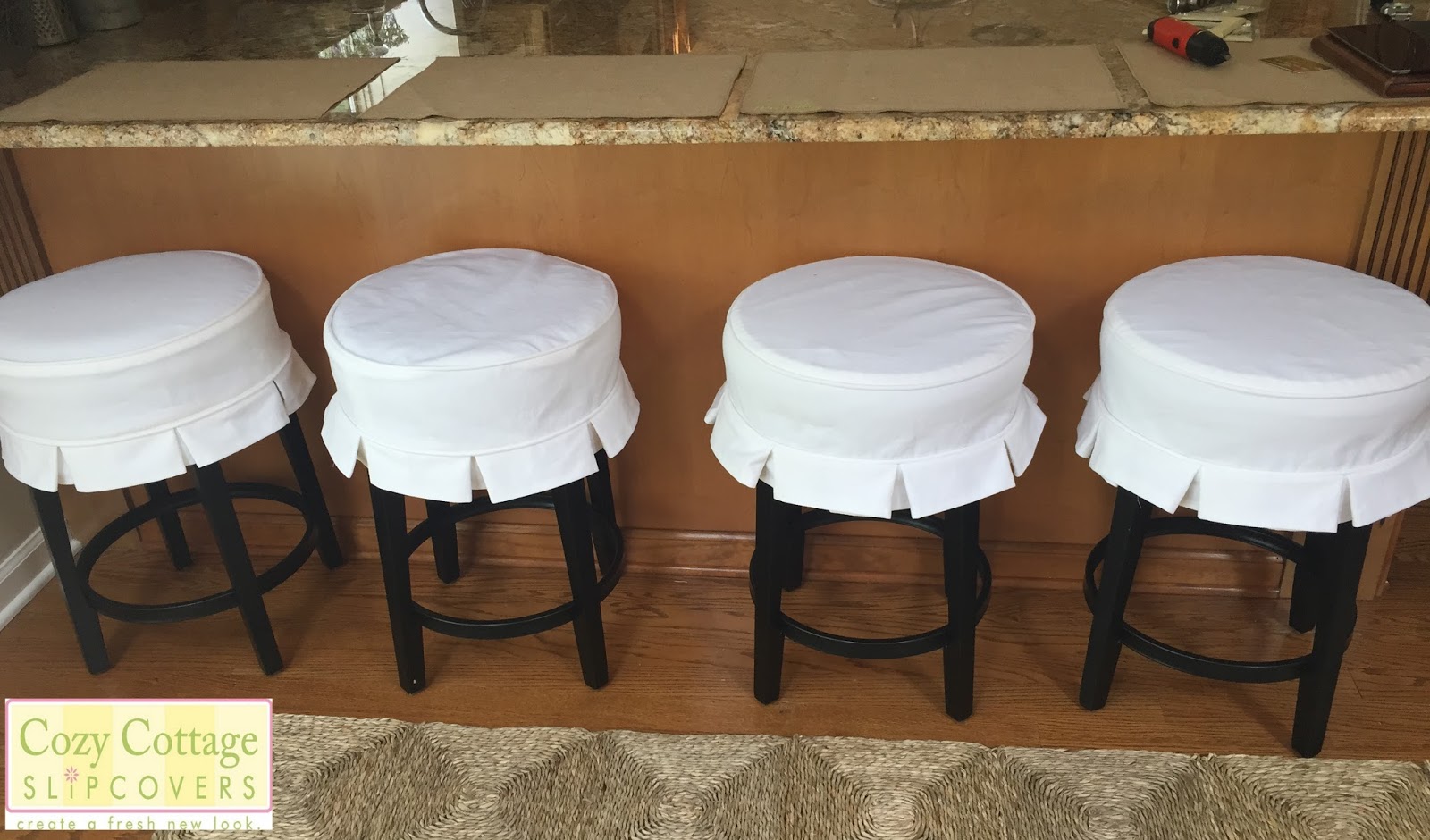 Cozy Cottage Slipcovers A Coffee Sack and Classic White Slipcovers