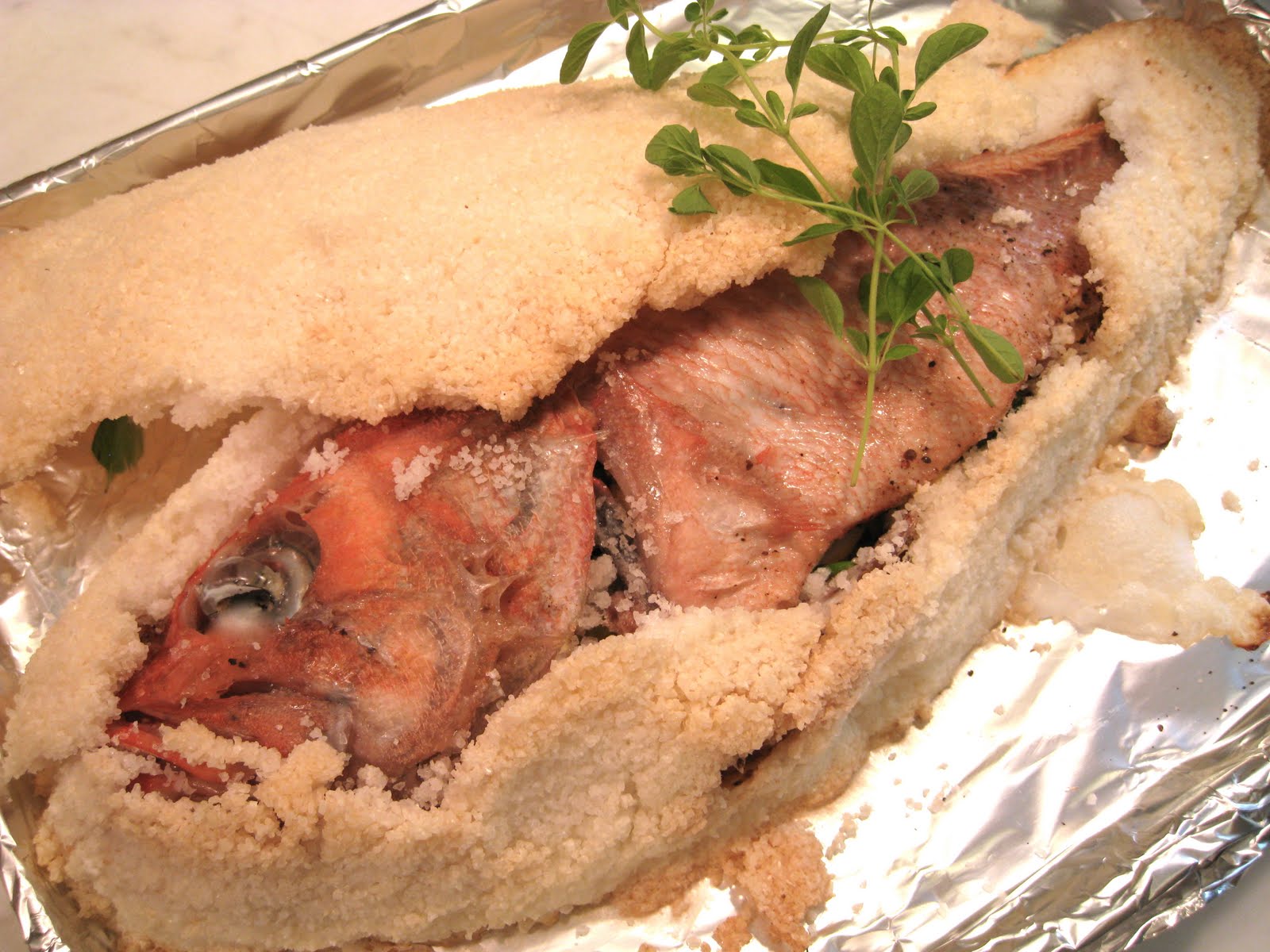 Whole Baked Rougheye Rockfish in Sea Salt