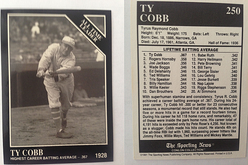 the Conlon Baseball Card Collector * 1991 Megacards Prototypes (4