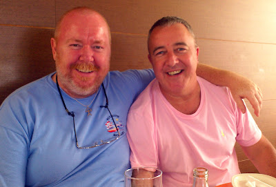 Myself and John in our favourite tapas place down on the playa