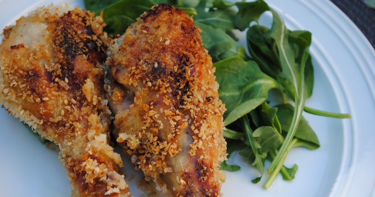 Panko Crusted Drumsticks with Spicy Mustard Virtually Homemade Panko