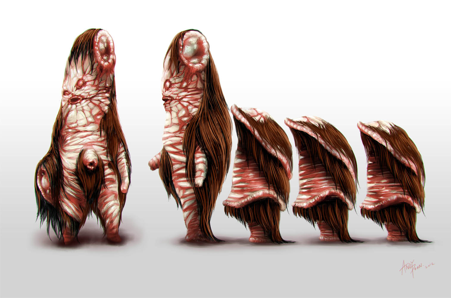 the art of andy poon hairy split skin monster dance suit