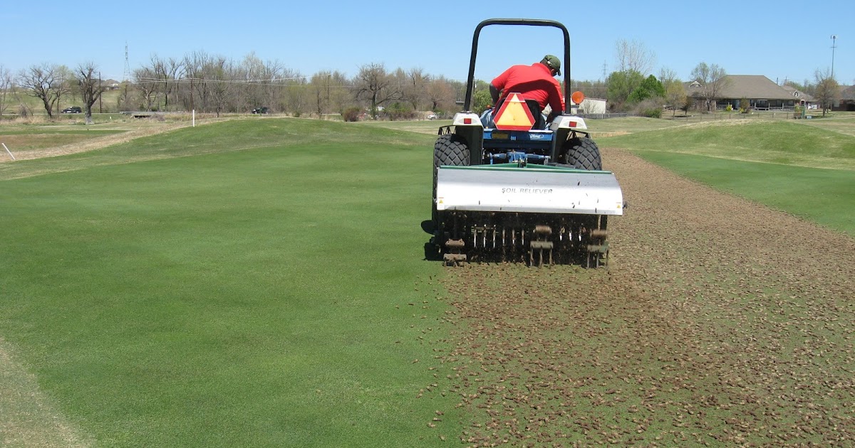 Grounds Department Blog Greens aeration