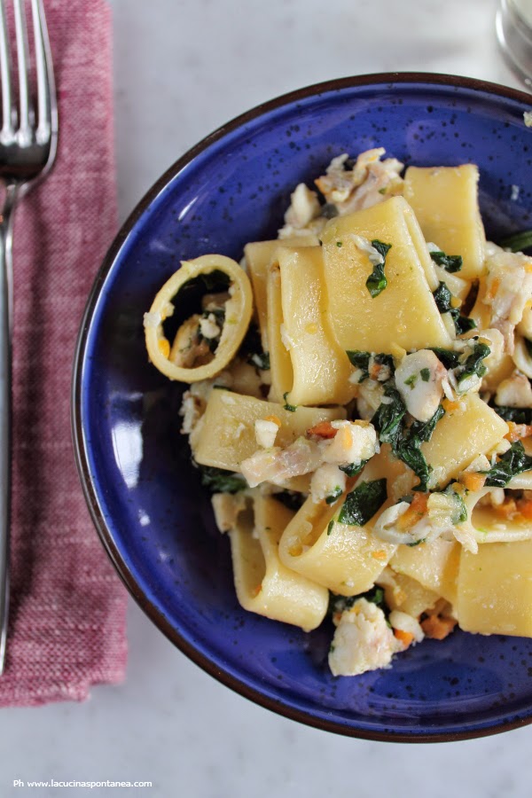 Calamarata con ragù bianco di gallinella di mare