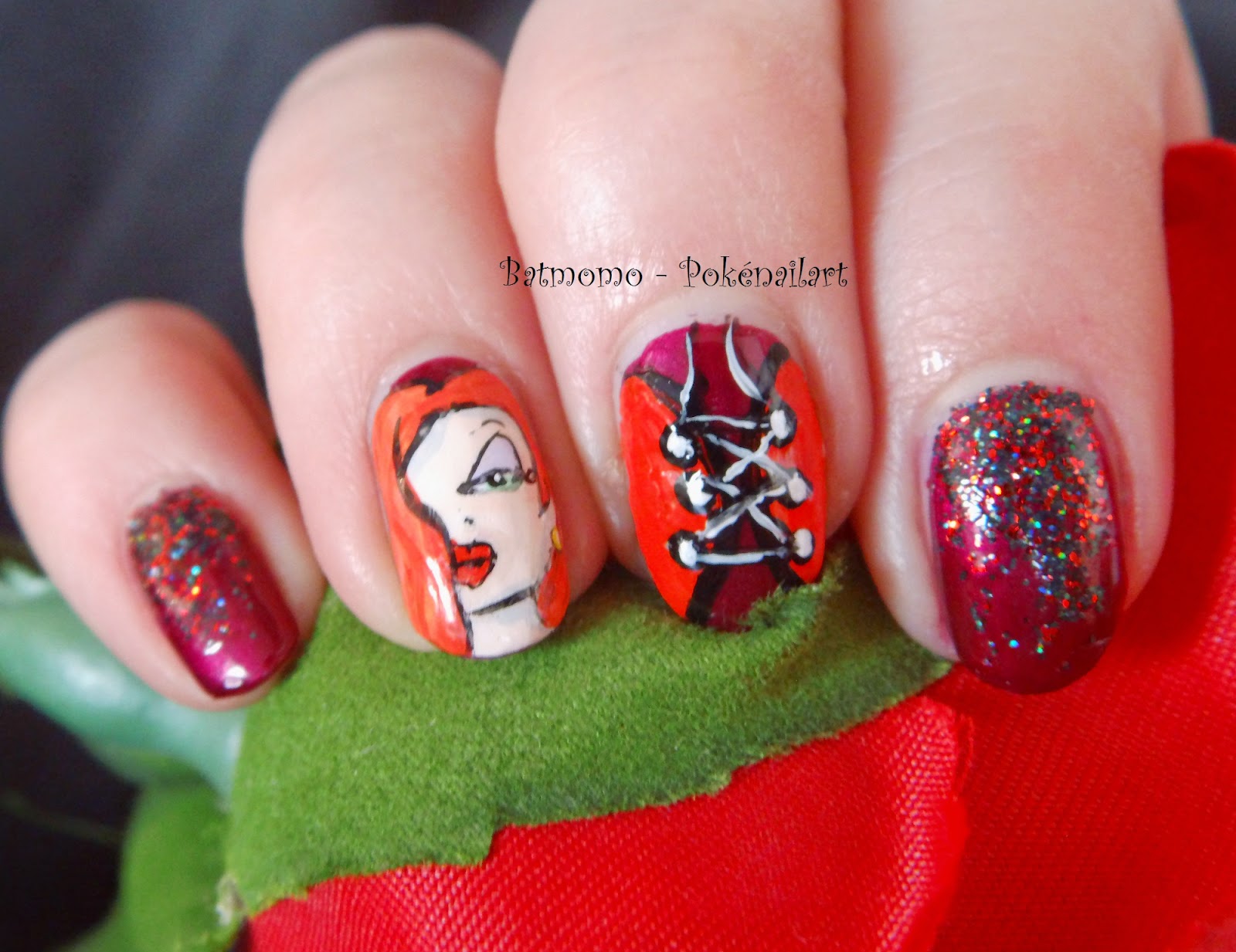 Pokénailart Nail Challenge Collaborative Skittlette Jessica Rabbit