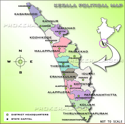 Kerala Geographical Map