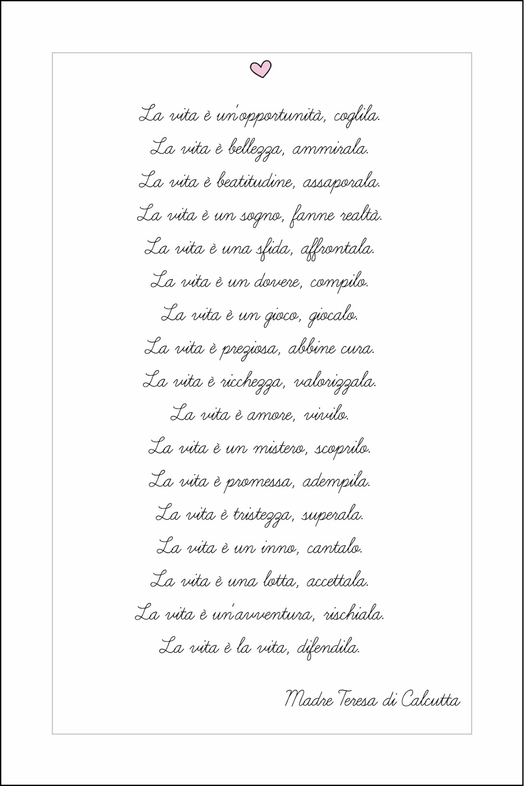 Maria Teresa Di Calcutta Poesie UC38 Pineglen per Maria Teresa Di Calcutta Poesie Estremamente Charming Country DIY Un biglietto speciale JI86