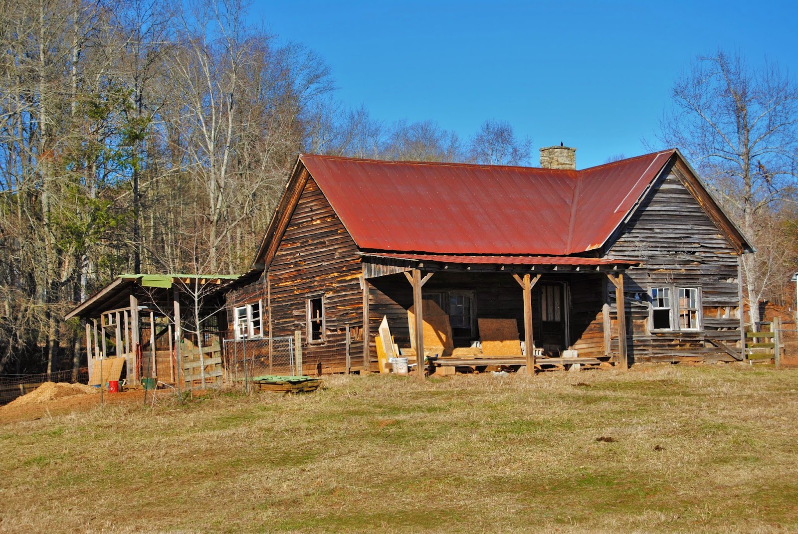 Remnants of Southern Architecture Old Farmhouse, C. 1910, Dawson