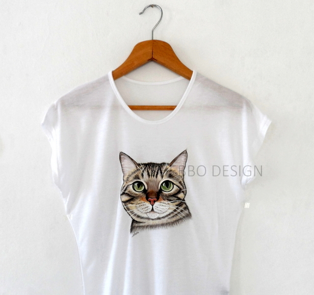 Kedim Paşa�mın portresini tişörte resmettim! I painted my cat�s