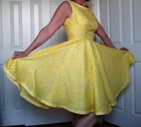 Yellow Full Skirt Dress