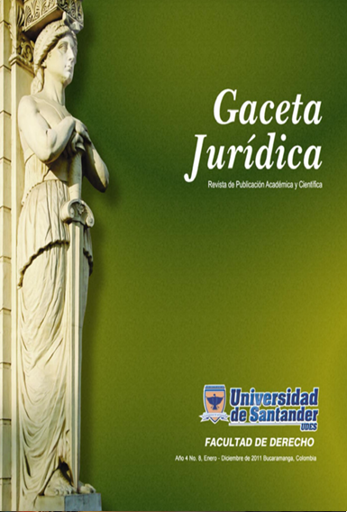 GACETA JURÍDICA - Universidad de Santander / Facultad de Derecho. Año 4 No. 8. Enero - Diciembre de