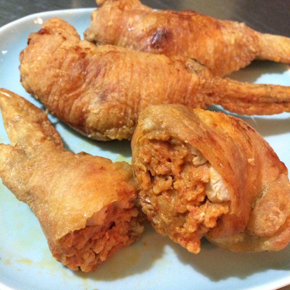 Deboned Chicken Wings Stuffed Otah by Cassandra Chee