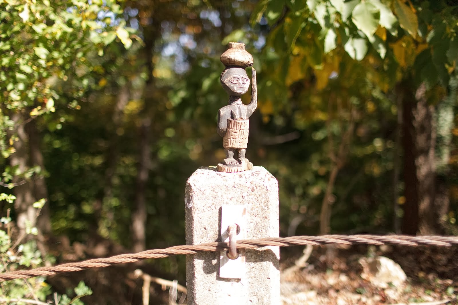 A small African wood carving found during a clean-up.